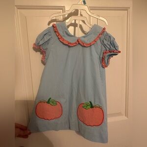 Smocked Threads by Cecil and Lou | Blue Pumpkin Dress | size 24 Months
